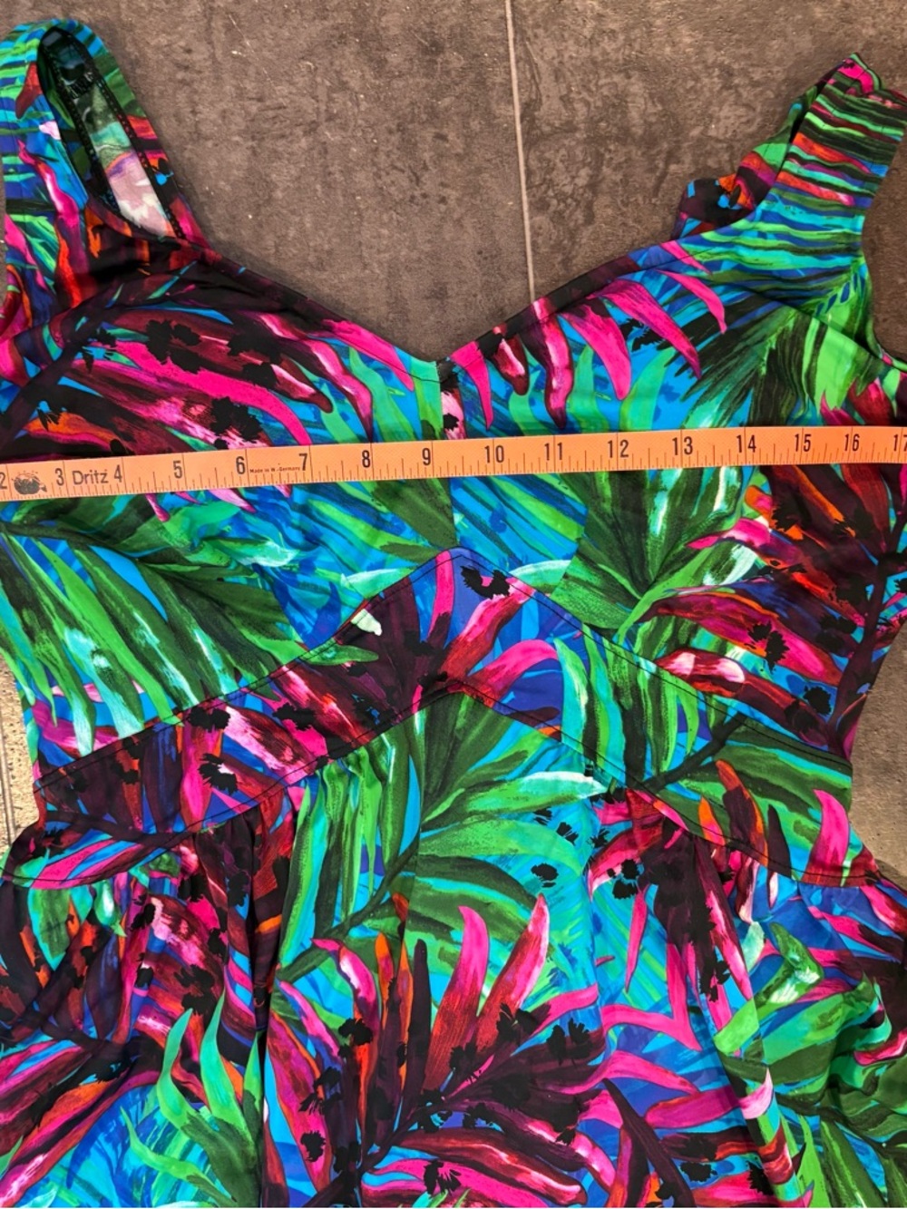 Vintage Bathing Suit Karen Stranger Things Tropical Pattern Swim Skirt Summer - Picture 3 of 10